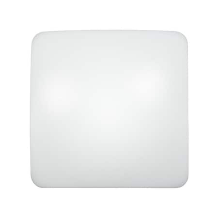 Jesco 14-inch Square Drum LED Acrylic Surface Mount 3500K RE-GEO-FM-91014-3580-WH